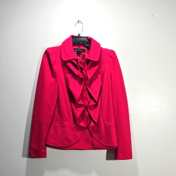 Ruffle Collar Pink Jacket M - Picture 1 of 8